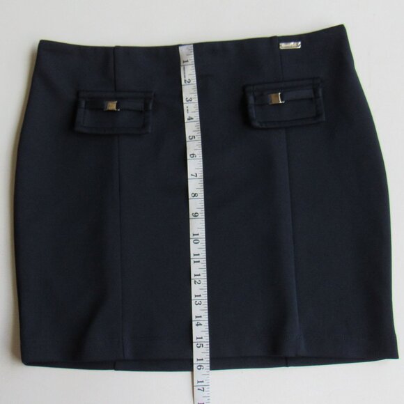 essentiel by Michelle Belau Womens Classic Navy Blue Mini Pencil Skirt Size L - Picture 9 of 9